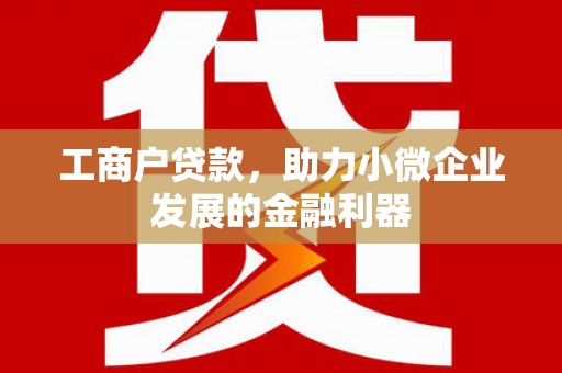 中国香港工商户贷款，助力小微企业发展的金融利器