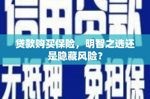 中国香港贷款购买保险，明智之选还是隐藏风险？