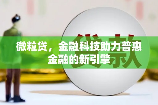 中国香港微粒贷，金融科技助力普惠金融的新引擎