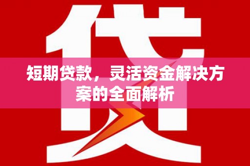 中国香港短期贷款，灵活资金解决方案的全面解析