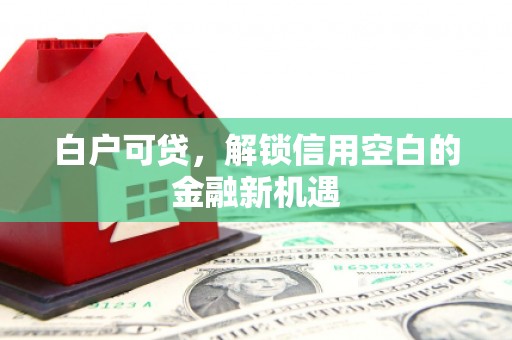 中国香港白户可贷，解锁信用空白的金融新机遇