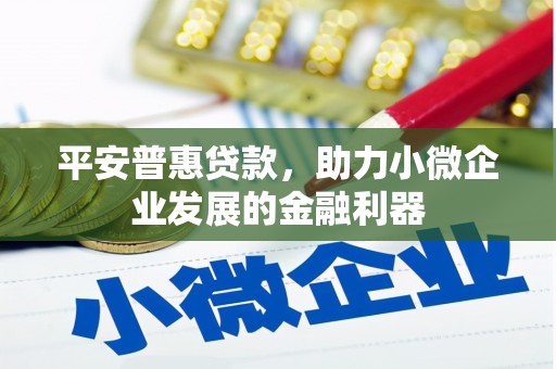 中国香港平安普惠贷款，助力小微企业发展的金融利器