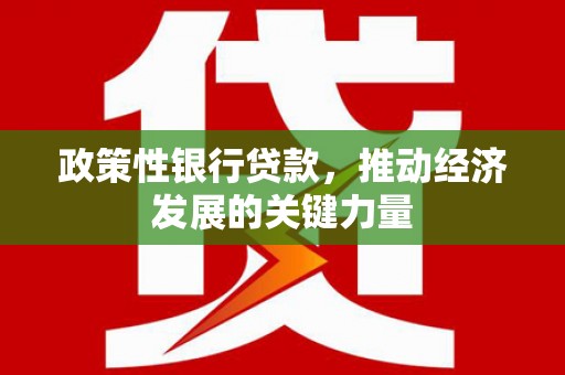 中国香港政策性银行贷款，推动经济发展的关键力量