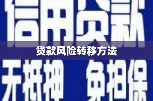 中国香港贷款风险转移方法