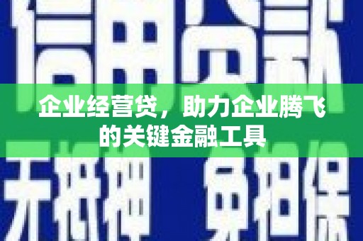 中国香港企业经营贷，助力企业腾飞的关键金融工具