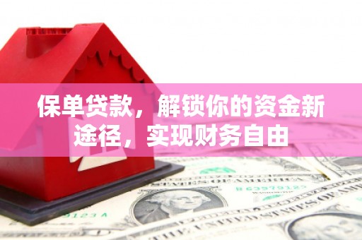 中国香港保单贷款，解锁你的资金新途径，实现财务自由