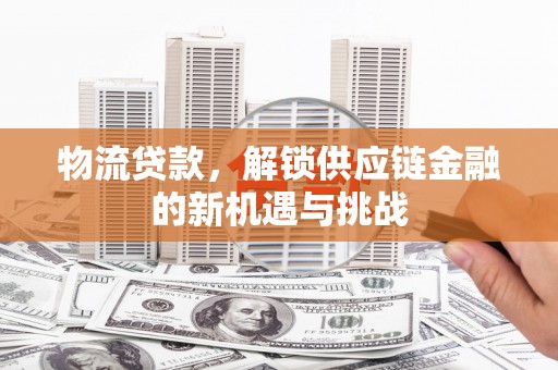 中国香港物流贷款，解锁供应链金融的新机遇与挑战