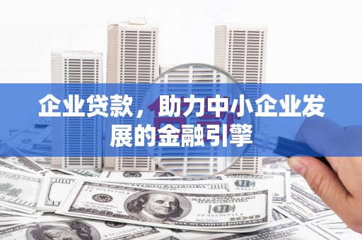 中国香港企业贷款，助力中小企业发展的金融引擎