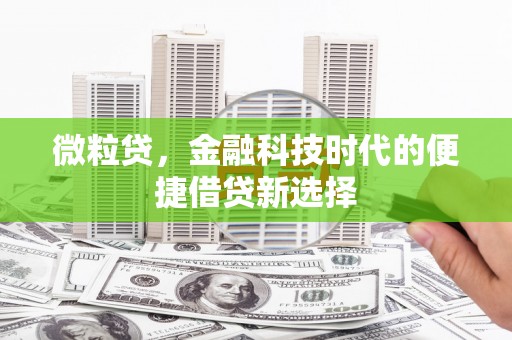 中国香港微粒贷，金融科技时代的便捷借贷新选择