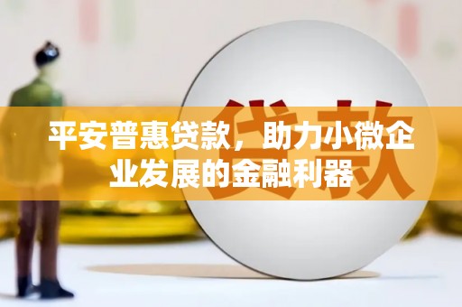 中国香港平安普惠贷款，助力小微企业发展的金融利器