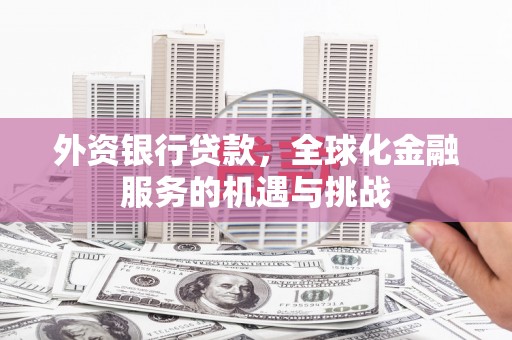 中国香港外资银行贷款，全球化金融服务的机遇与挑战