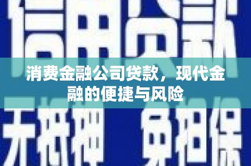 中国香港消费金融公司贷款，现代金融的便捷与风险
