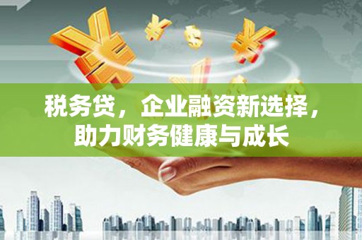 中国香港税务贷，企业融资新选择，助力财务健康与成长